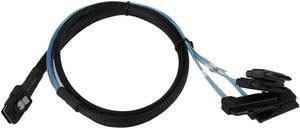 1m Mini SAS SATA SFF-8087 to 4 SFF-8482 15P Hard Disk Serve Data Cable 15P