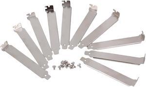 10 x Computer PC Stainless Steel Blank Slot PCI Bracket Cover Plate with Screws