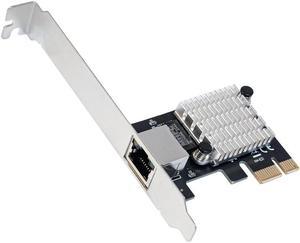Single Port 2.5 Gigabit Ethernet PCI-e x1 Controller Card NIC Intel I225 Chipset