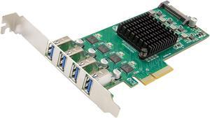 USB 3.2 Gen 1 (5 Gbps) 4 Port Type-A PCI-e 3.0 x4