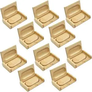 10PCS 16GB Wooden USB Memory Sticks with 10 Wooden Boxes Gift USB Sticks in Bulk