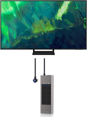Samsung QN75Q70AA 75" Class UHD High Dynamic Range QLED 4K Smart TV with an Austere V-Series 8-Outlet Power with Omniport USB (2021)