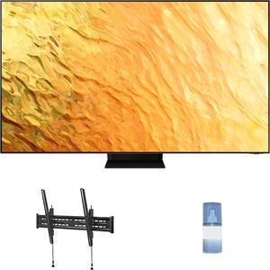 Samsung QN65QN800BFXZA 65" 8K QLED Quantum Mini LED HDR Smart TV with a Walts TV Large/Extra Large Tilt Mount 43"-90" Compatible TV's and HDTV Screen Cleaner Kit (2022)