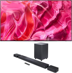 Samsung QN77S90CAFXZA 77 Inch 4K OLED Smart TV with AI Upscaling with a JBL BAR1300X 1114ch Soundbar and Subwoofer with Surround Speakers 2023