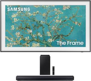 Samsung QN65LS03BAFXZA 65 Inch The Frame 4K UltraHD Smart QLED TV with a Samsung HW-Q600C 3.1.2ch Soundbar and Subwoofer with Dolby Atmos (2022)