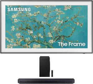 Samsung QN32LS03CBFXZA 32 Inch The Frame QLED Smart TV with Art Mode with a Samsung HWQ900C 712ch Soundbar and Subwoofer with Dolby Atmos 2023