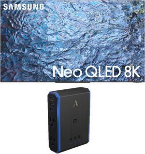 SAMSUNG QN85QN900CFXZA 85 Inch Neo QLED 8K Infinity Screen Smart TV with an Austere V Series 4-Outlet Power with Omniport USB (2023)