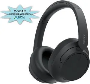 Sony WH-CH720N-BLACK Noise Canceling Headphones with Quick Charge with an Additional 2 Year Coverage by Epic Protect (2023)