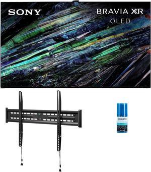 Sony XR77A95L 77 Inch QD-OLED 4K UHD Smart Google TV with AI Upscaling with a Walts TV FIXED-MOUNT-43-90 TV Mount for 43 Inch-90 Inch Compatible TV's and Walts HDTV Screen Cleaner Kit (2023)