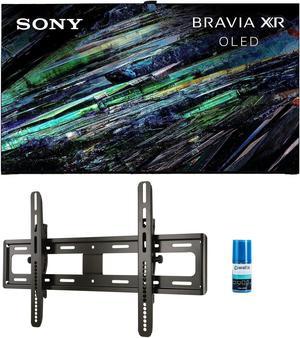 Sony XR77A95L 77 Inch QD-OLED 4K UHD Smart Google TV with AI Upscaling with a Sanus VMPL50A-B1 Tilting Wall Mount for 32 Inch-85 Inch Flat Screen TVs and Walts HDTV Screen Cleaner Kit (2023)