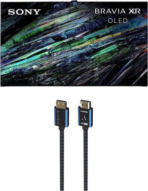 Sony XR77A95L 77 Inch QDOLED 4K UHD Smart Google TV with AI Upscaling with an Austere 5S4KHD225M VSeries 25m Premium 4K HDR HDMI Braided Cable 2023