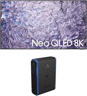 Samsung QN75QN800CFXZA 75 Inch Neo QLED 8K Smart TV with Dolby Atmos with an Austere V Series 4-Outlet Power with Omniport USB (2023)