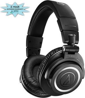 Audio Technica ATH-M50XBT2 Black Total Wireless On-Ear Headphones with an Additional 2 Year Coverage by Epic Protect (2021)