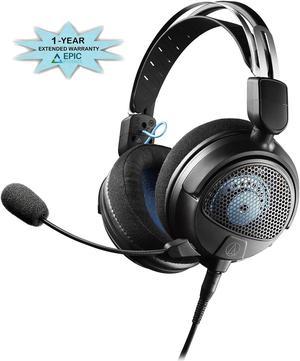 Audio Technica ATH-GDL3BK Open-Back Wired Gaming Headset - Black/Blue with an Additional 1 Year Coverage by Epic Protect (2022)