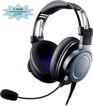 Audio Technica ATH-G1 Wired Gaming Headset Black with an Additional 2 Year Coverage by Epic Protect (2020)