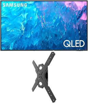 Samsung QN55Q70CAFXZA 55 Inch QLED 4K Quantum HDR Dual LED Smart TV with a Kanto PS100 Tilting TV Mount with 15 Degrees Swivel for 26 Inch60 Inch TVs 2023