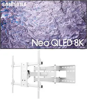 SAMSUNG QN75QN800CFXZA 75 Inch Neo QLED 8K Smart TV with Dolby Atmos with a Kanto FMX3W Full Motion TV Mount with 28 Inch Extension for 40 Inch-90 Inch TVs (2023)