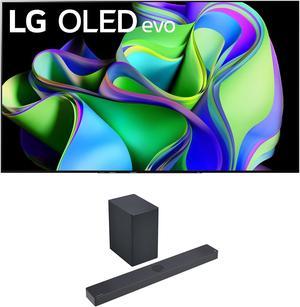LG OLED83C3PUA 83 Inch OLED evo 4K UHD Smart TV with Dolby Atmos with a LG SC9 313ch Soundbar and Wireless Subwoofer with Dolby Atmos 2023