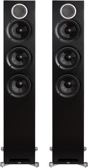 ELAC DFR52-BK Debut Reference Floorstanding Speaker Pair - Black/Walnut (2019)