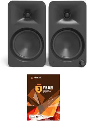 Kanto ORA4MB Pro Audio Bluetooth Desktop Speakers - Matte Black Pair with 3 Year Amber Protection Plan (2024)