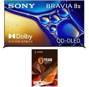Sony K65XR80M2 65 Inch Bravia 8 QD-OLED 4K HDR Google TV with Quantum Dot and 2 Year Amber Protection Plan (2025)