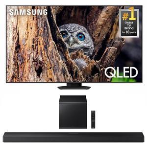 Samsung QN75Q80DDFXZA 75 Inch QLED 4K Smart TV with Direct Full Array with a Samsung HW-QS700F 3.1.2 Ch Dolby Atmos Soundbar and Subwoofer (2025)