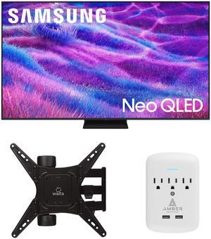 Samsung QN65QN80FAFXZA 65 Inch Neo QLED QN80F Series Supreme UHD 4K TV with a Walts TV Medium Full Motion Mount for 32"-65" TVs and Amber Protection 3-OUTLET-SURGE Surge Protector (2025)
