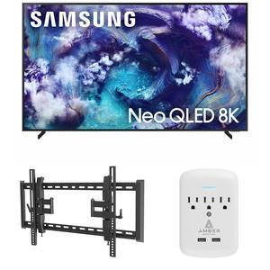 Samsung QN65QN900FFXZA 65 Inch Neo Quantum HDR 8K Pro QLED Smart TV with a Walts TV TILT-EXTENSION-37-90 Tilt Mount for 37"-90" TVs and Amber Protection 3-OUTLET-SURGE Surge Protector (2025)