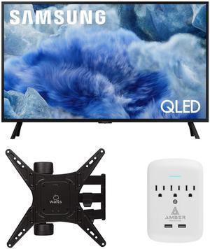Samsung QN32Q8FAAFXZA 32 Inch Class QLED Q8F 4K Vision AI Smart TV with a Walts Medium Full Motion Mount for 32"-65" TVs and Amber Protection 3-OUTLET-SURGE Surge Protector (2025)