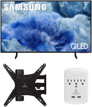 Samsung QN50Q8FAAFXZA 50 Inch Class QLED Q8F 4K Vision AI Smart TV with a Walts Medium Full Motion Mount for 32"-65" TVs and Amber Protection 3-OUTLET-SURGE Surge Protector (2025)