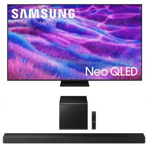 Samsung QN55QN80FAFXZA 55 Inch Neo QLED QN80F Series Supreme UHD 4K TV with a Samsung HW-QS700F 3.1.2 Ch Dolby Atmos Soundbar and Subwoofer (2025)