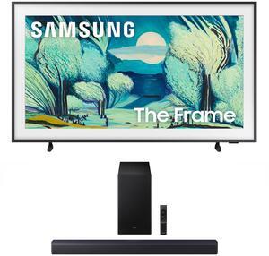 Samsung QN43LS03FAFXZA 43 Inch The Frame QLED 4K Art Mode Vision AI Smart TV with a Samsung HW-B550F B-Series Soundbar 2.1 Ch and Subwoofer (2025)