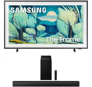 Samsung QN43LS03FAFXZA 43 Inch The Frame QLED 4K Art Mode Vision AI Smart TV with a Samsung HW-B750F B Series Soundbar 5.1 Ch and Subwoofer (2025)