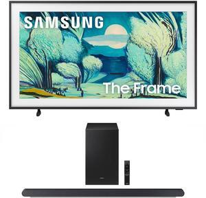 Samsung QN43LS03FAFXZA 43 Inch The Frame QLED 4K Art Mode Vision AI Smart TV with a Samsung HW-S700D 3.1Ch Ultra-Slim Soundbar and Subwoofer (2025)