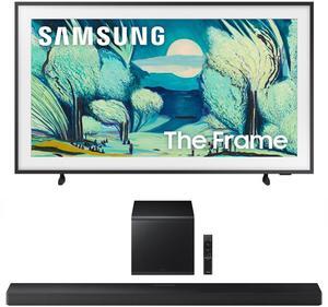 Samsung QN43LS03FAFXZA 43 Inch The Frame QLED 4K Art Mode Vision AI Smart TV with a Samsung HW-QS700F 3.1.2 Ch Dolby Atmos Soundbar and Subwoofer (2025)
