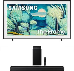 Samsung QN65LS03FAFXZA 65 Inch The Frame QLED 4K Art Mode Vision AI Smart TV with a Samsung HW-B750F B Series Soundbar 5.1 Ch and Subwoofer (2025)