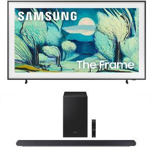 Samsung QN65LS03FAFXZA 65 Inch The Frame QLED 4K Art Mode Vision AI Smart TV with a Samsung HW-S700D 3.1Ch Ultra-Slim Soundbar and Subwoofer (2025)