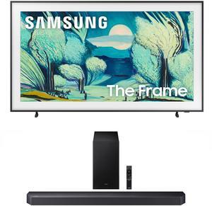 Samsung QN65LS03FAFXZA 65 Inch The Frame QLED 4K Art Mode Vision AI Smart TV with a Samsung HW-Q600F Q Series Soundbar 3.1.2 Ch Sound and Subwoofer (2025)
