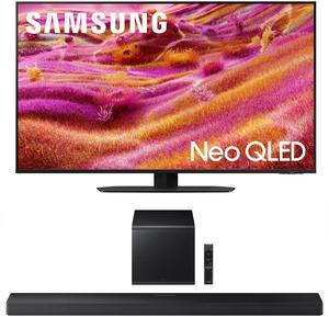 Samsung QN43QN90FAFXZA 43 Inch Neo QLED 4K QN90F Vision AI Smart TV with a Samsung HW-QS700F 3.1.2 Ch Dolby Atmos Soundbar and Subwoofer (2025)