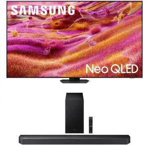 Samsung QN98QN90FAFXZA 98 Inch Neo QLED 4K QN90F Vision AI Smart TV with a Samsung HW-Q600F Q Series Soundbar 3.1.2 Ch Sound and Subwoofer (2025)