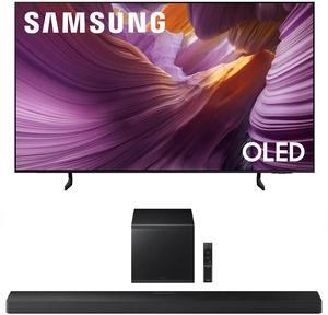 Samsung QN55S85FAFXZA 55 Inch OLED HDR 4K Smart TV with a Samsung HW-QS700F 3.1.2 Ch Dolby Atmos Soundbar and Subwoofer (2025)
