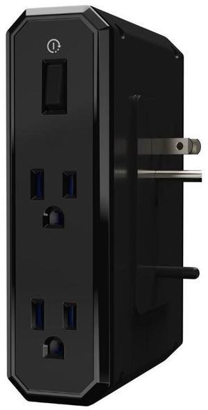 Austere 3S-PS4-US2 4-Power Outlet Space Saving Surge Protector (2025)