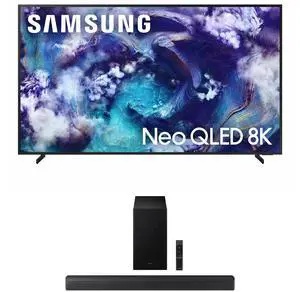 Samsung QN85QN900FFXZA 85 Inch Neo Quantum HDR 8K Pro QLED Smart TV with a Samsung HW-B630F B-Series Soundbar 3.1 Ch and Subwoofer with Dolby Audio (2025)