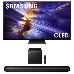 Samsung QN65S90FAFXZA 65 Inch 4K OLED Smart TV with a Samsung HW-Q800F Q Series Soundbar 5.1.2 Ch Subwoofer (2025)