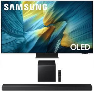 Samsung QN55S95FAFXZA 55 Inch OLED HDR Pro 4K Smart TV with a Samsung HW-QS700F 3.1.2 Ch Dolby Atmos Soundbar and Subwoofer (2025)