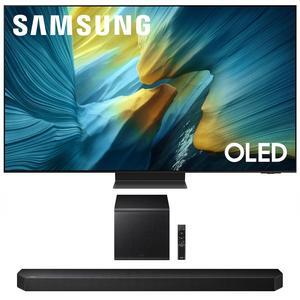 Samsung QN55S95FAFXZA 55 Inch OLED HDR Pro 4K Smart TV with a Samsung HW-Q800F Q Series Soundbar 5.1.2 Ch Subwoofer (2025)