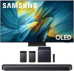 Samsung QN55S95FAFXZA 55 Inch OLED HDR Pro 4K Smart TV with a Samsung HW-Q990F Q Series Soundbar 11.1.4 Ch Subwoofer with Rear Speakers (2025)