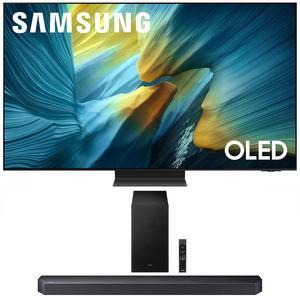 Samsung QN55S95FAFXZA 55 Inch OLED HDR Pro 4K Smart TV with a Samsung HW-Q600F Q Series Soundbar 3.1.2 Ch Sound and Subwoofer (2025)