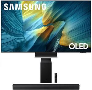 Samsung QN55S95FAFXZA 55 Inch OLED HDR Pro 4K Smart TV with a Samsung HW-B750F B Series Soundbar 5.1 Ch and Subwoofer (2025)
