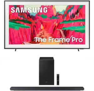 Samsung QN65LS03FWFXZA 65 Inch The Frame Wireless 4K Neo QLED TV with a Samsung HW-S700D 3.1Ch Ultra-Slim Soundbar and Subwoofer (2025)